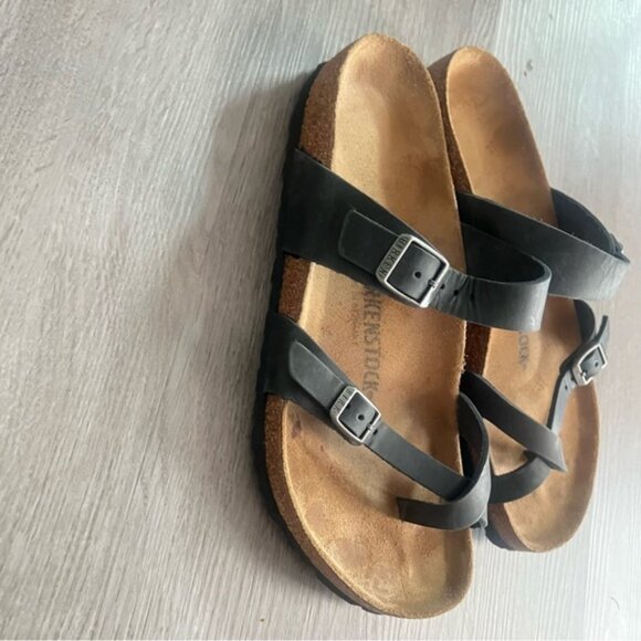 Birkenstock Mayari Sandals in Black and Tan Women’s Size 41/10 - Picture 3 of 8